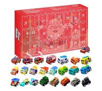 Calendrier de l'Avent Petits Ornements Véhicule pour l'Avent Mignons | Voiture Calendrier de Noël Pour Garçons Espace Jeux Crèche