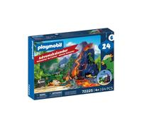 Calendrier de l'Avent PLAYMOBIL 72225 Dinos Dino Expedition 2026 24 surprises 64 pièces Volcan, dinos mobiles et figurine de chercheur