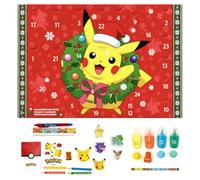 Calendrier de l'Avent Pokémon 2026 Pikachu - Papeterie Cadeau Noël Enfant | 24 surprises papeterie Pokémon : surligneurs, gommes Pikachu, stickers, crayons, règle et carnet pour attendre Noël