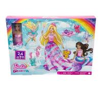 Barbie Calendrier de l’Avent Dreamtopia avec Poupée Mannequin et 24 surprises, dont tenues féeriques, animaux de compagnie et accessoires, Jouet Enfant, Dès 3 ans, HGM66