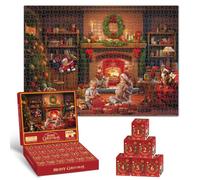 Calendrier de l'Avent pour adultes 2026, puzzle de Noël 1008 pièces, décoration vacances, 19, 69 x 27, 56 pouces