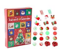Calendrier de l'Avent pour Chat, 24 Jouets pour Compte à Rebours Noël | Plastique et peluche durables, compte à rebours de 24 jours pour jeux festifs chatons intérieurs Style A