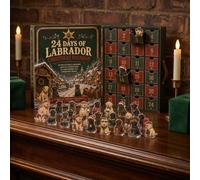 Calendrier de l'Avent pour chien, compte à rebours de Noël de 24 jours en acrylique avec mini figurines de chien, décoration à suspendre à un arbre, cadeau pour les amoureux des chiens