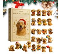 Calendrier de l'Avent pour chiens - Acrylique 2D 24 jours | Noël pour chiens avec pendentifs | Décoration de compte à rebours pour arbres de Noël, maisons et bureaux.