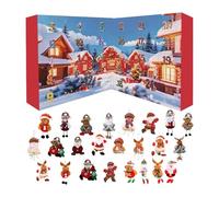 Calendrier de l'Avent pour décoration d'arbre de Noël 24 jours | En peluche pour décoration d'intérieur ou de famille, étagère de cheminée, salon