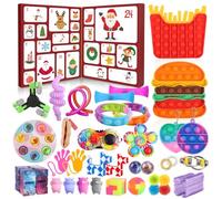 Calendrier de l'Avent pour Enfants, avec 24 Jouets Fidget Toys, Compte à Rebours de 24 Jours Sensoriel Surprises Jouet de Fête, Convient pour Enfants de 3 à 12 Ans, Garçons et Filles