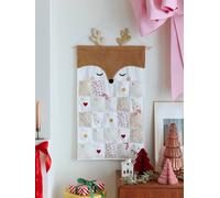 Calendrier de l'avent Renne en sherpa beige doré TU