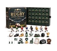 Calendrier de l'Avent Rugby, Compte à Rebours de Noël 24 Jours de Surprise Décoration à Suspendre en Acrylique 2D Ornements de Rugby Décoration de Noël Surprises Quotidiennes de Décembre