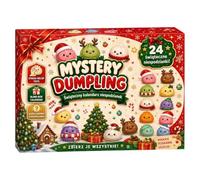 Calendrier de l'Avent Souple Boulettes de Noël, 24 Jours de Dumpling Squishies Calendrier de Compte à Rebours, Mini Dumpling Souple Surprise Cadeaux à Glisser dans les Chaussettes de Noël