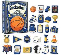Calendrier de l'Avent sportif 2026 Cadeau Sport Noël，C | 24 décorations de sapin de Noël uniques en acrylique 2D, décorations à suspendre sur le thème du sport pour les fans