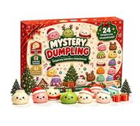 Calendrier De L'Avent Squishy 2026,24 Jours De Dumpling Adventskalender | calendrier compte à rebours de Noël de 24 jours, calendrier de Noël boulette, cadeaux surprise pour adultes
