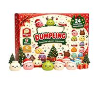Calendrier De L'Avent Squishy 2026,24 Jours De Dumpling Adventskalender | Dumpling Squishy Calendrier Mini Avent Fidget Surprise Mystère Coffret Jouet Sensoriel Noel Cadeau, Cadeaux De Fête De Noël