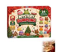 Calendrier de l'Avent Squishy 2026, 24 Mini Jouets Dumpling Surprise (C) | dumpling squishy calendrier mini avent fidget surprise mystère coffret jouet sensoriel noel cadeau