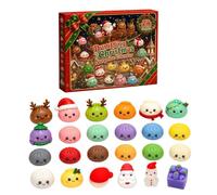 Calendrier de l'Avent Squishy 2026, 24 Mini Jouets Fidget Surprise | dumpling squishy calendrier mini avent fidget surprise mystère coffret jouet sensoriel noel cadeau