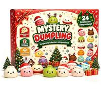 Calendrier de l'Avent Squishy 2026, 24 Mini Jouets Fidget Surprise | dumpling squishy calendrier mini avent fidget surprise mystère coffret jouet sensoriel noel cadeau A