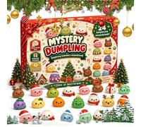 Calendrier de l'Avent Squishy 2026, 24 Mini Jouets Fidget Surprise,dumpling squishy calendrier mini avent fidget surprise mystère coffret jouet sensoriel noel cadeau