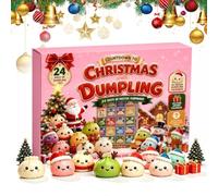 Calendrier de l'Avent Squishy 2026, 24 Mini Jouets Fidget Surprise | Dumpling Squishy Calendrier Mini Avent Fidget Surprise MystèRe Coffret Jouet Sensoriel Noel Cadeau