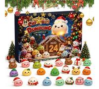 Calendrier De L'Avent Squishy Calendrier Du Compte À Rebours De Noël Fidget | Dumpling Squishy Calendrier Mini Avent Fidget Surprise Mystère Coffret Jouet Sensoriel Cadeau De Noël, Decoration Noel
