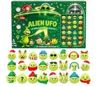 Calendrier de l'Avent Squishy, Compte à Rebours de Noël de 24 Jours Surprises Dumpling Squishy pour Adultes, 24 Mini Articles Adorables Surprises Mystère Coffret Jouet Sensoriel，E