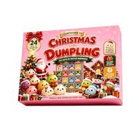 Calendrier de l'Avent Squishy, Compte à Rebours de Noël Dumpling Squishies de Noël pour Adultes, Baozi Anti-Stress Mini Articles Adorables Surprises Quotidiennes de Décembre