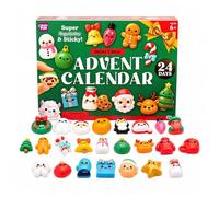 Calendrier de l'Avent Squishy de Noël 2026 Compte à Rebours pour Adultes, 24 Mini Articles Adorables Surprises, Décorations de Noël Dumpling Baozi Anti-Stress pour Surprises Quotidiennes de Décembre (I)