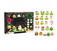 Calendrier de l'Avent Squishy Dumpling 2026 Raviolis de Noël 24 Squishies Dumpling Boîte Surprises Quotidiennes de Décembre pour le Compte à Rebours，C
