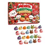 Calendrier de l'Avent Squishy Dumpling, Calendrier de Compte à Rebours de Noël 24 Jours Baozi Anti-Stress pour Surprises Quotidiennes de Décembre，C