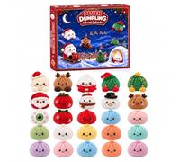 Calendrier de l'avent Squishy Dumpling en Peluche, Compte à Rebours de Noël 24 Jours Mini Figurines Surprises Dumpling Squishies en Peluche pour Adultes, Surprises Quotidiennes de Décembre