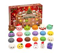 Calendrier de l'Avent Squishy Noel 2026 Christmas Dumpling Calendrier Avent | Compte à Rebours de Noël de 24 Jours : Une Nouvelle Surprise Chaque Jour, avec des Formes Agréables au Toucher