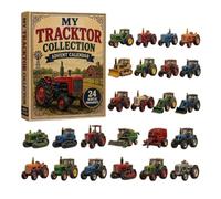 Calendrier de l'Avent Véhicules Voitures de Course Trains Camions, Compte à Rebours de Noël de 24 Jours Décoration de Noël en Acrylique 2D Ornement de Véhicule pour Sapin Fenêtre Cheminée Porte-clés
