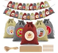 Calendrier de l'Avent Vide à Remplir 2025, 24 Calendrier de l'avent à Remplir Femme Enfant, Cadeaux Décoration de Noël