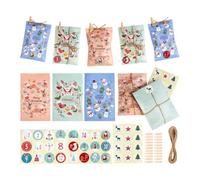Calendrier de l'Avent Vide à Remplir DIY, Kit Calendrier de l'Avent de Noël | 24 Calendrier de L avent a Remplir de Noël en Papier, Calendrier de l'Avent à Remplir pour Décoration de Noël et DIY Cadeaux