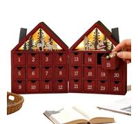 Calendrier de l'Avent vide LED avec 24 tiroirs à remplir | Calendrier de l'Avent maison avec 24 tiroirs vides pour enfants, amis, chambre familiale, chambre à coucher, vacances