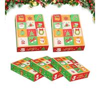 Calendrier de l'Avent vide - Lot de 5 boîtes décoratives pour compte à | Calendrier de l'Avent vide à remplir comme cadeau de fête pour enfants et adultes, projet de bricolage familial, vacances et