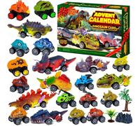 Calendrier de L'avent Voiture de Dinosaures, Calendrier de L'avent Garcon avec 24 Jours, Calendrier de l'Avent Dinosaure Jouet