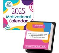 Calendrier de motivation 2025, comprend plus de 300 citations et affirmations positives pour une année entière, pour la réussite, le bonheur et la croissance personnelle (français non garanti)