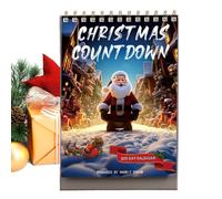 Calendrier de Noël 2026, 100 jours Père Noël, décorations mignonnes | Calendrier de compte à rebours de Noël pour enfants, fête d'anniversaire, bureau, maison, chambre, porte, fenêtre, arbre