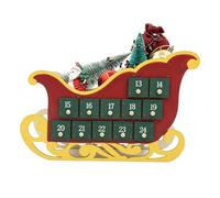 Calendrier de Noël à Compte à Rebours Mignonne Décoration Festive avec 24 | Calendrier de l'Avent en Bois pour , Ados, Adultes, Maison, Bureau, Table,