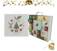 Calendrier De Noël Boîte 24 Jours Drôle Réutilisable Rechargeable | Coffret Compte à Rebours de Noël Pour garçons filles adultes bonbons