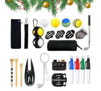 Calendrier de Noël Compte à rebours 24 jours Accessoires de golf avec | Ensemble d'outils d'entraînement pour les clubs et les réunions de famille