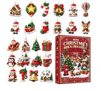 Calendrier de Noël Compte à Rebours Décorations Thème Briques de | Compte à rebours 24 jours pour les fêtes Pour Manteau Cheminée Salon Maison Fête