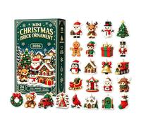Calendrier De Noël De L'Avent 2026, Pendentif Brique Festive En 2D | 24 Jours Briques Acrylique Collection, Pour Hommes Et Femmes Chambre Intérieur Extérieur Vacances