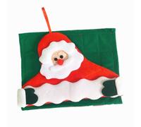 Calendrier de Noël Père Noël en Non-tissé, Compte à Rebours Familial | Décoration de Fête Maison, Usage Garçon et Filles et Adultes, Couleur Rouge, Saison Festive