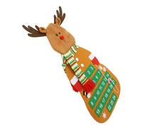 Calendrier de Noël pour Porte D'entrée en Feutre, Renne Festif Suspendu | Compartiments Numérotés à Remplir, Rangement Réutilisable Chaque Année, pour Petits Jouets, Pièces, Activité Familiale