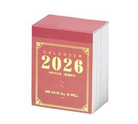 Calendrier de poche 2026 - Papier épais à déchirer - Mini agenda journalier - Pour planification de bureau, école, salle de classe, , étudiants, enseignants, Noël, Nouvel An, cadeaux de fête