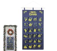 Calendrier de poche de l'Avent - Décoration murale à remplir sur 24 jours - Décoration de vacances - Calendrier de poche - Sac mural pour fête d' , bonbons, chocolats, petits articles, bijoux
