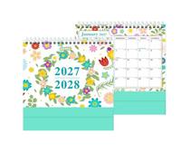 Calendrier de table 2027-2028 Planificateur et organisateur 18 mois | Calendrier mensuel pour enseignants autonomes, femmes, hommes, anniversaire, Noël, maison - Le printemps fleurit