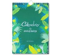 calendrier des anniversaire A5, tropical, noter les dates, calendrier perpétuel