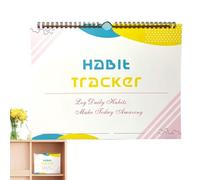 Calendrier des habitudes à spirales 12 mois non daté Journal | Planificateur de suivi des habitudes non daté avec diagramme d'objectifs pour la santé, le fitness et les finances Journal
