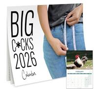 Calendrier drôle 2026 - Cadeau de Noël Secret Pour Femmes - Présente des Images de Gros Poulets - Calendrier de Blague Cadeau Pour Hommes - Décoration de Noël - Affichage Mensuel A3